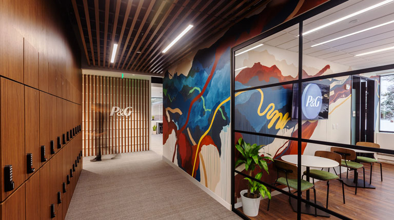 Interior shot of P&G Grand Rapids, Michigan office