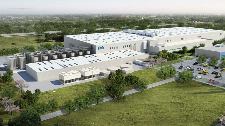 Aerial view of P&G's global fabric & home care operations